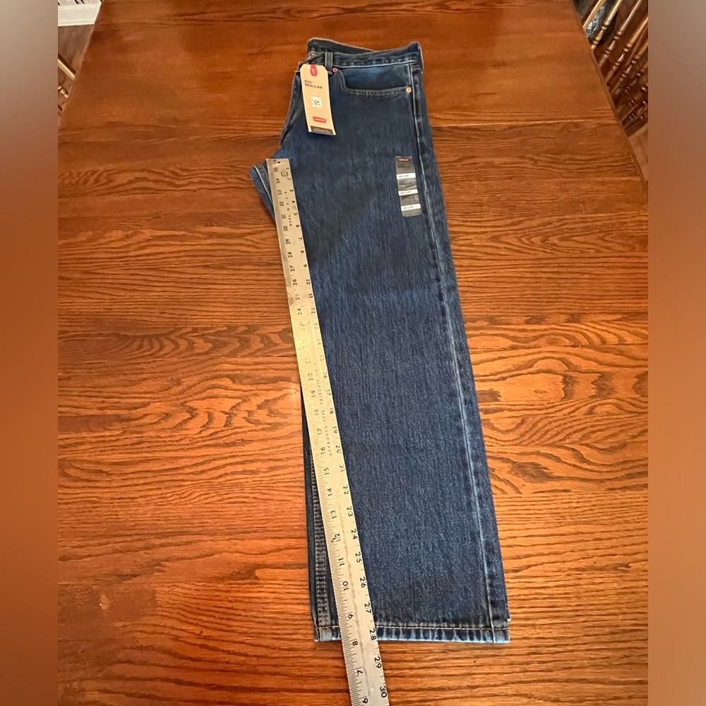 NWT Levi’s Mens 505 Regular Fit Medium Stonewash Non-Stretch Denim Jeans 36 x 29 - Picture 10 of 16